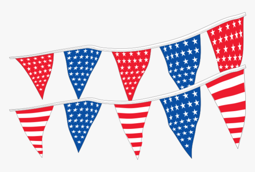 Patriotic Pennants Us Auto - Patriotic Pennant Banner, HD Png Download, Free Download