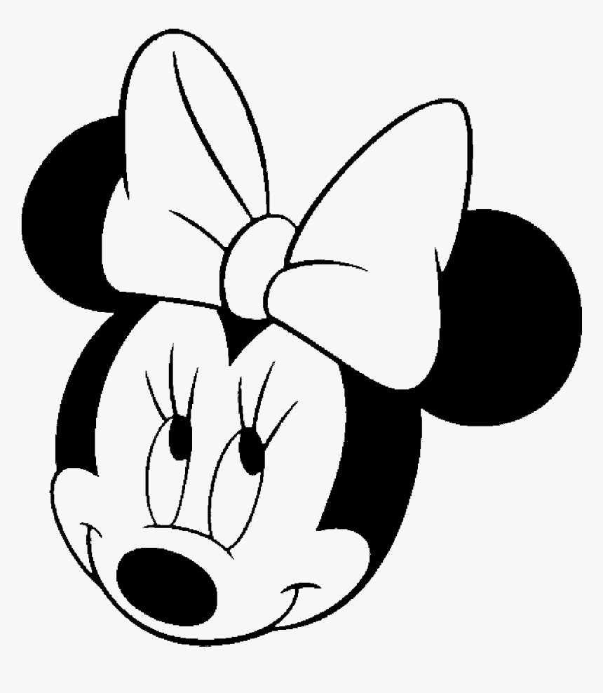 Free Minnie Mouse Coloring Pages Ribbon Minnie Mouse Face Coloring Pages Hd Png Download Kindpng