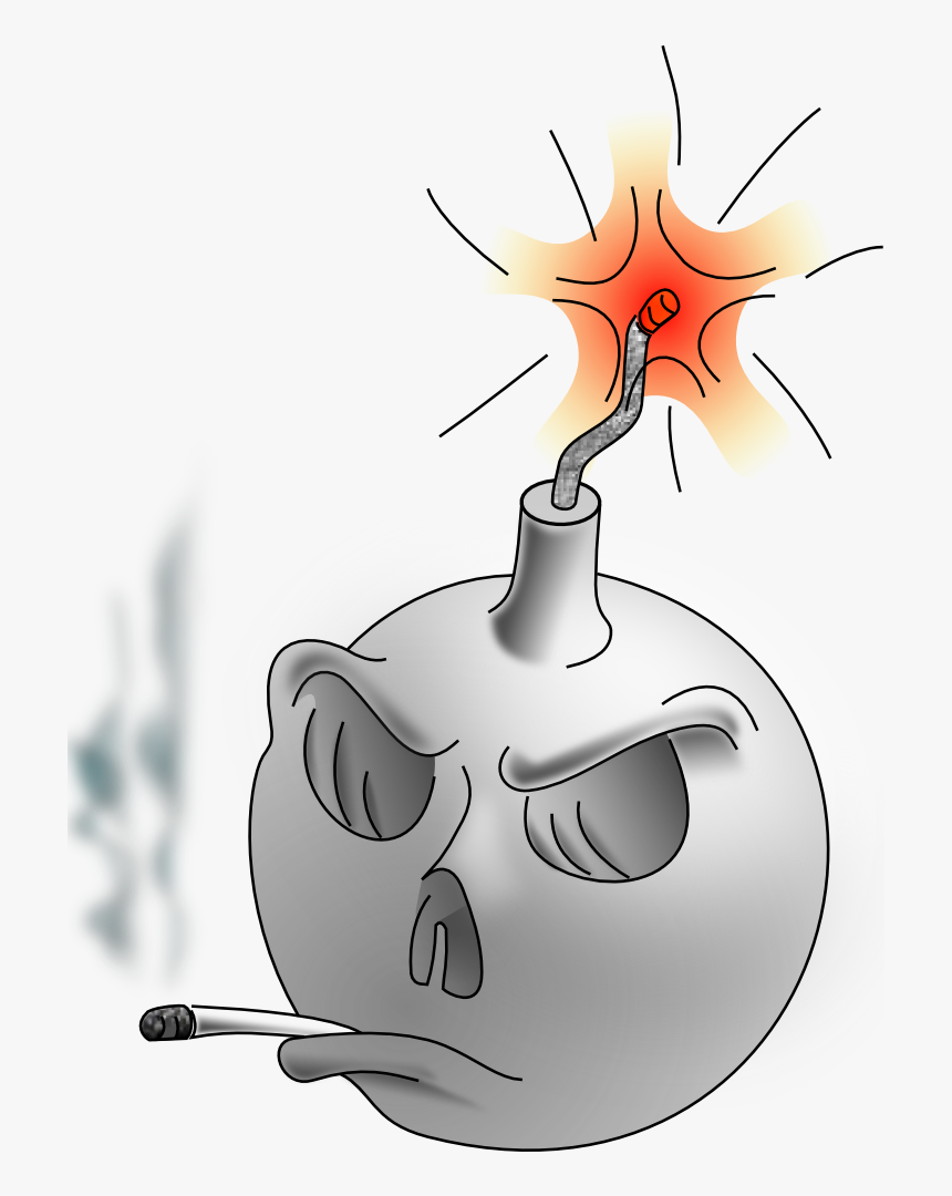 Cartoon Bomb With Face, HD Png Download, Free Download