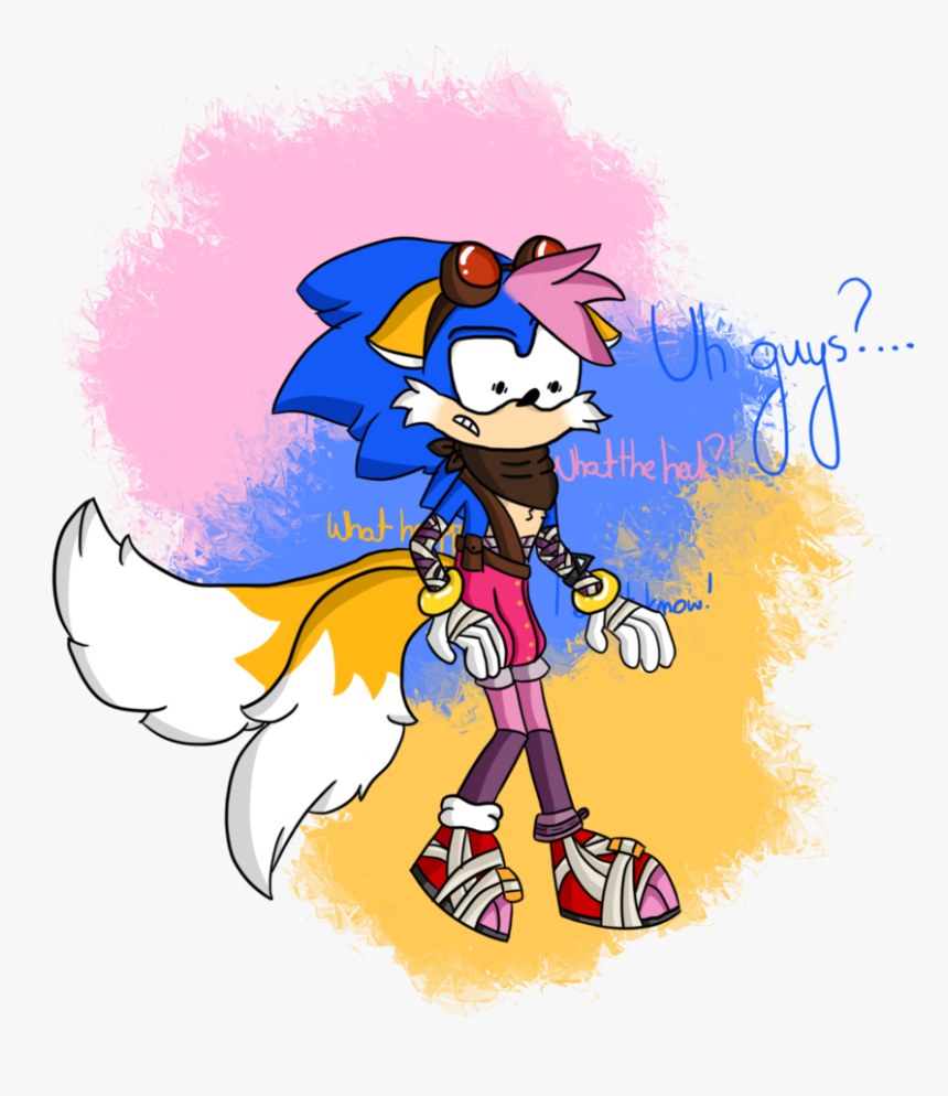 Sonic, Amy And Tails Fusion [sonic Boom] By Zendpixie - Sonic X Tails Boom, HD Png Download, Free Download