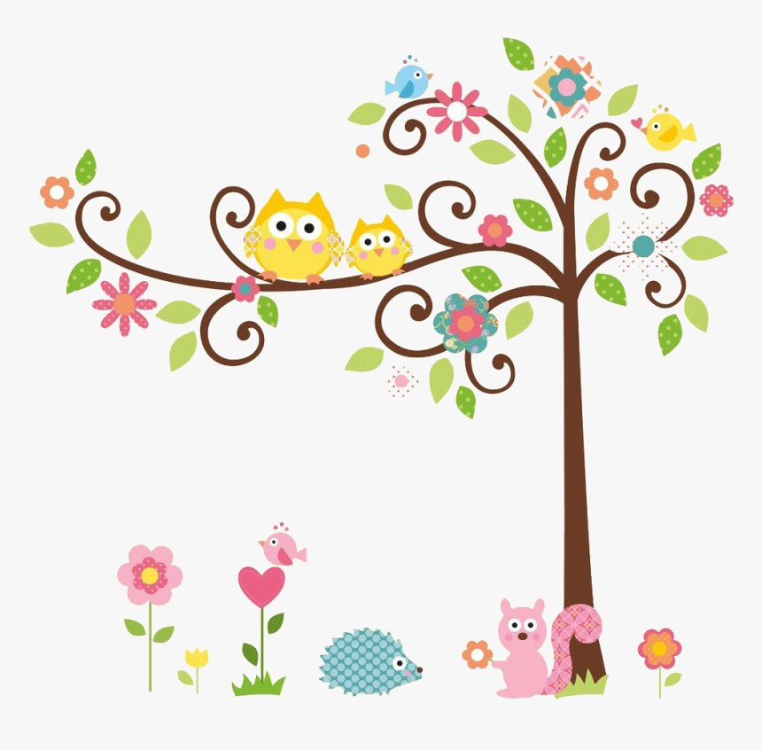 Tree With Owl Clipart, HD Png Download, Free Download