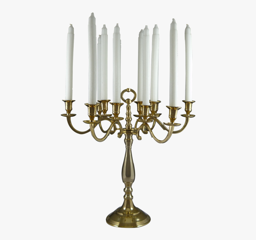 12 Candle Holder Solid Brass 43cm - Advent Candle, HD Png Download, Free Download