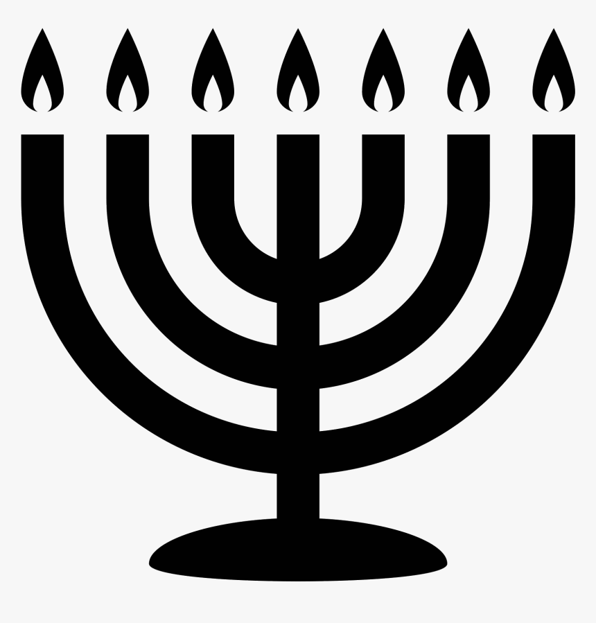 Hanukkah Clipart Candlestick Holder - Menorah Black And White, HD Png Download, Free Download