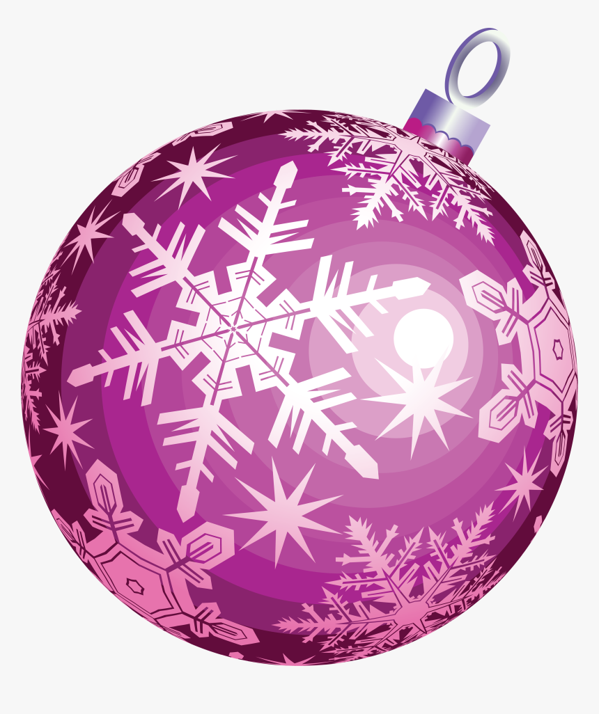 Pink Christmas Ornament Png - Purple Christmas Ball Png, Transparent Png, Free Download