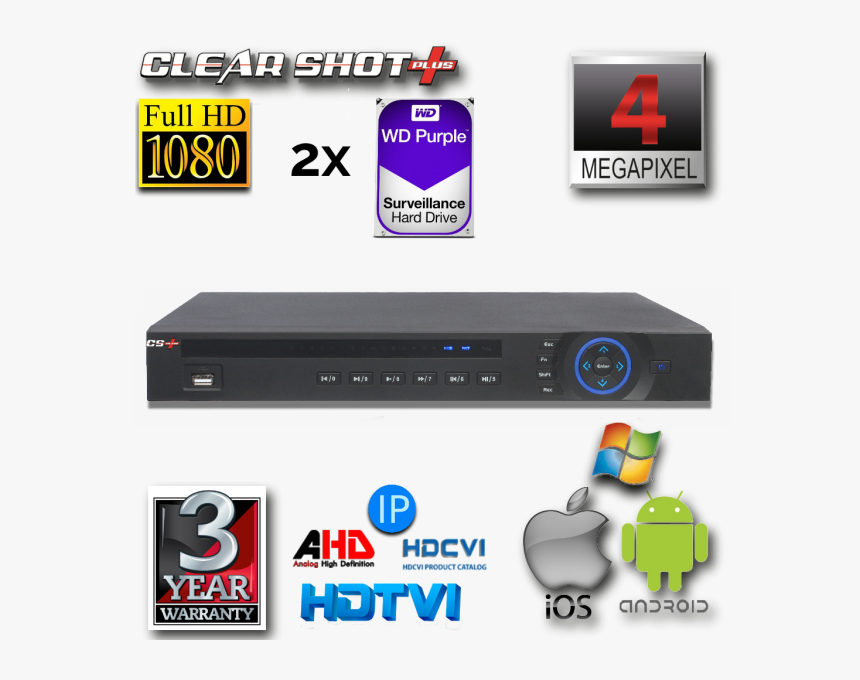 Pvr32h2-s2 Digital Video Surveillance Recorder - Electronics, HD Png Download, Free Download