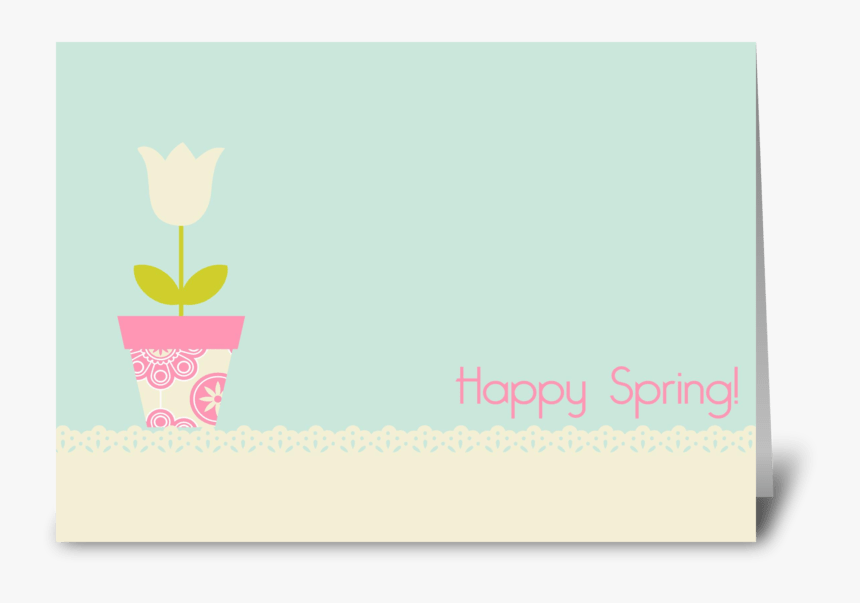 Happy Spring Greeting Card - Illustration, HD Png Download, Free Download