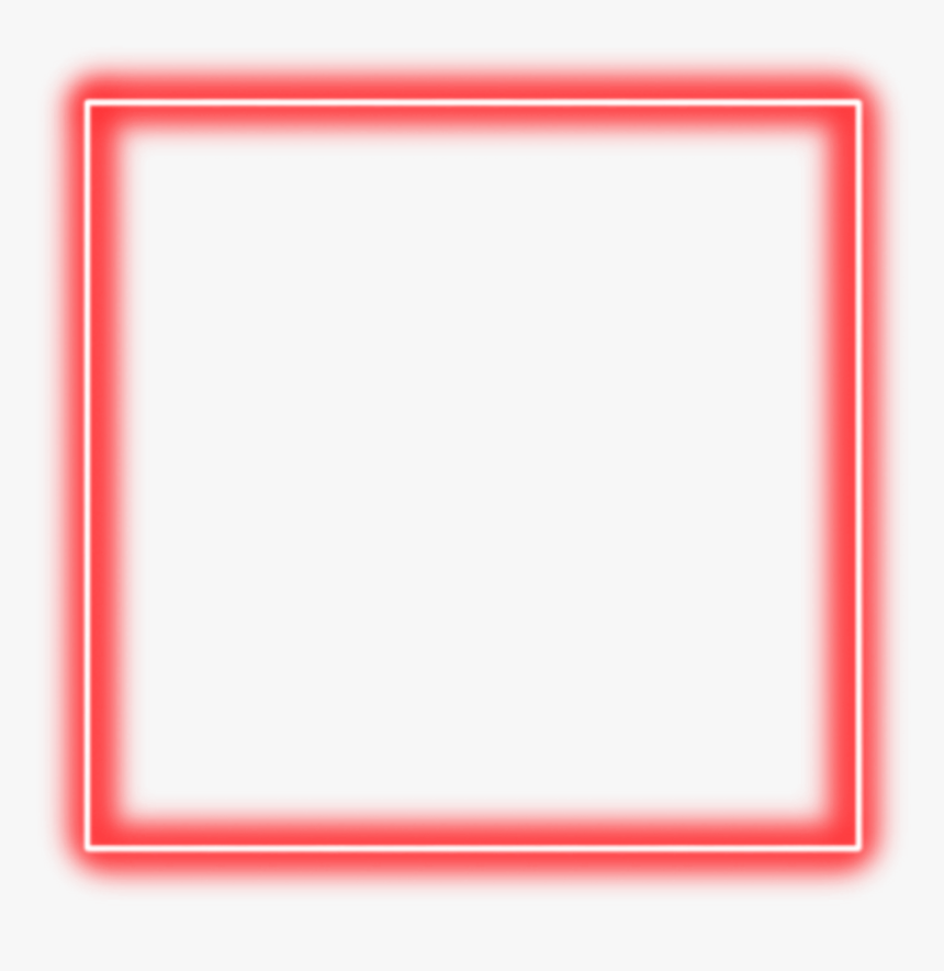 Red Neon Square Border Png Freetoedit Neon Square - Transparent Red Neon Png, Png Download, Free Download
