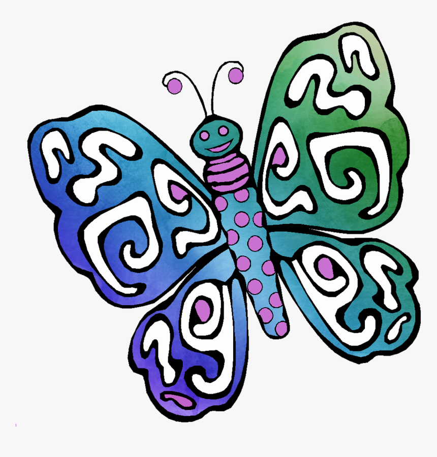 Happy Rainbow Butterfly On White Background Wine Stopper - แบ ล็ ค กราว ผีเสื้อ, HD Png Download, Free Download