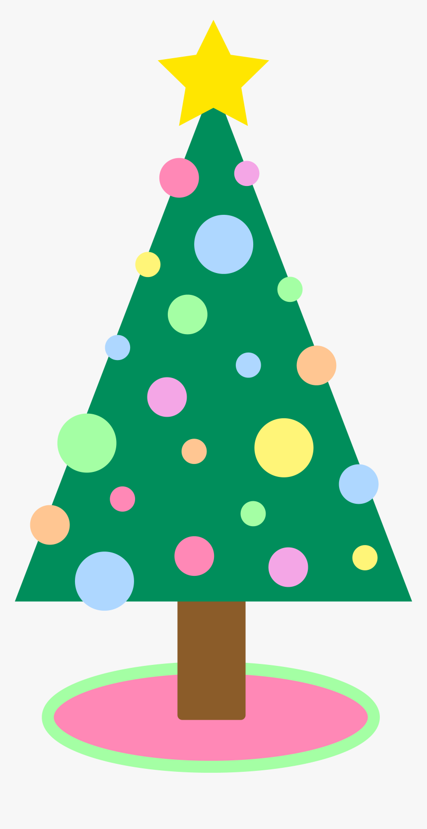 Free Christmas Tree Clipart - Simple Cartoons Christmas Tree, HD Png Download, Free Download