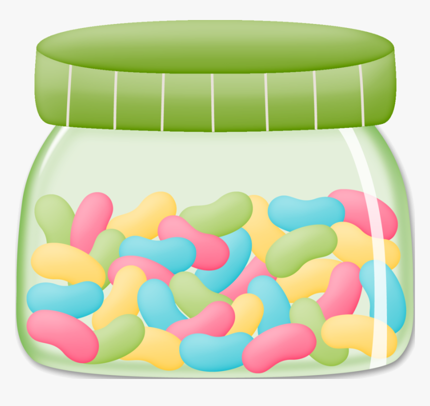 Jar Of Candy Jelly Beans Clip Art Clipart Transparent - Jar Of Jelly Beans Clip Art, HD Png Download, Free Download