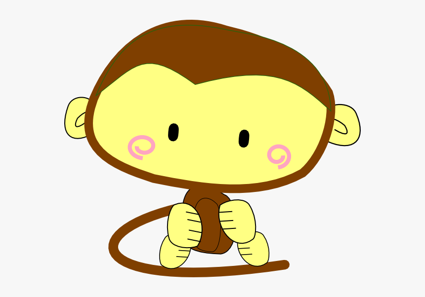 Monkey Clipart Vector - Cute Monkey, HD Png Download, Free Download