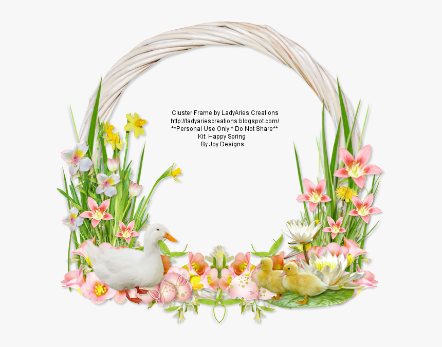 Easter Cluster Frame Png, Transparent Png, Free Download