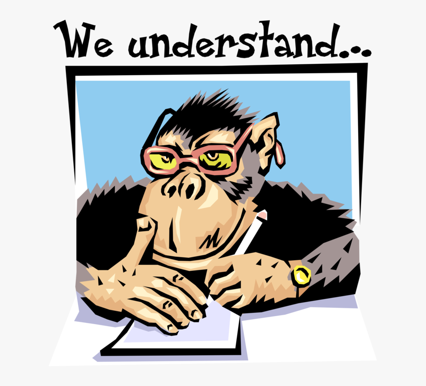Vector Gorilla Monkey - Writing Clip Art, HD Png Download, Free Download