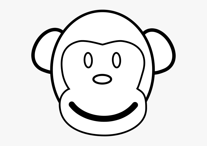 Monkey Line Art Png Images - Monkey Face Clip Art, Transparent Png, Free Download