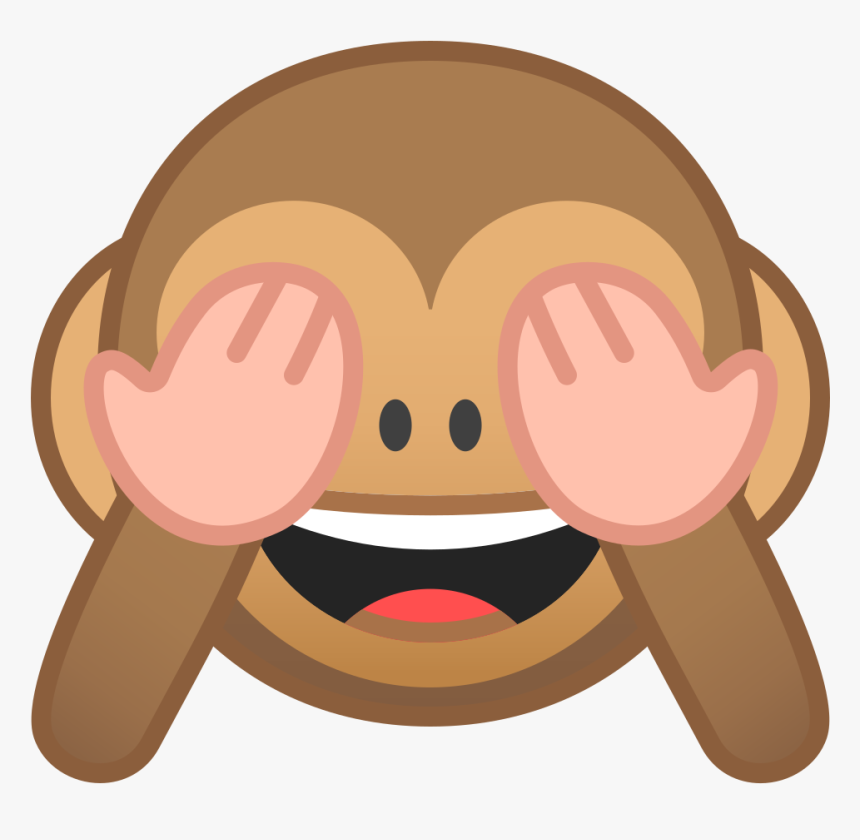 See No Evil Monkey Icon - Monkey Eyes Closed Emoji, HD Png Download, Free Download