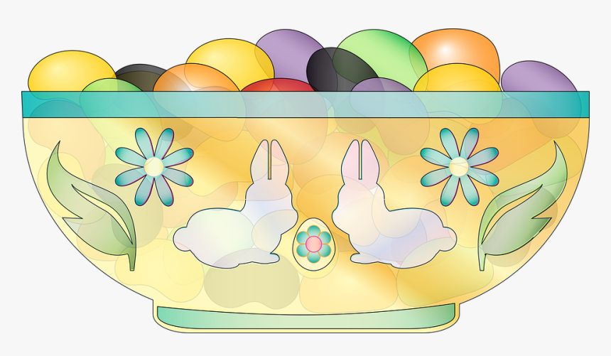 Graphic, Jelly Beans, Dish, Easter, Bowl, Candy, Bunny - Cartoon, HD Png Download, Free Download