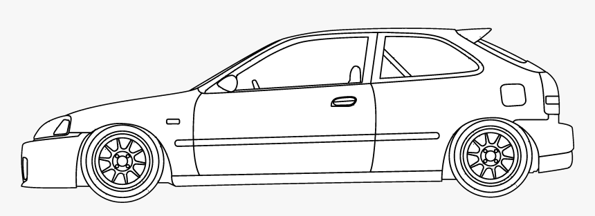 Honda Civic Hatchback Drawing, HD Png Download, Free Download