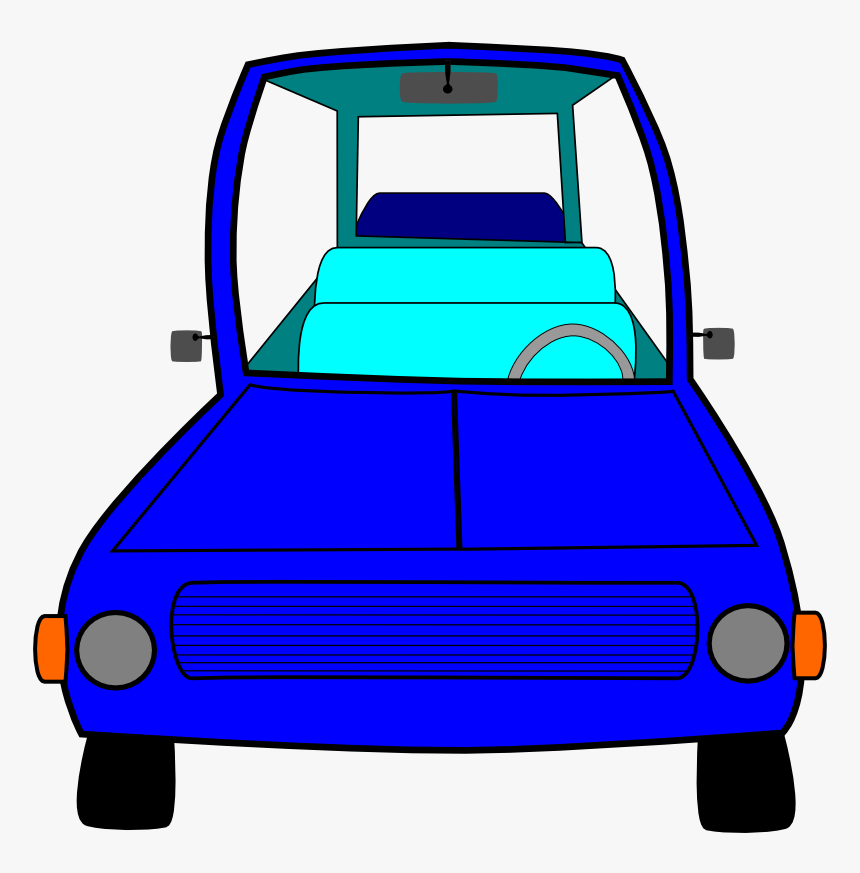 Clipart - Cartoon Car - Front View Cartoon Car Png, Transparent Png, Free Download