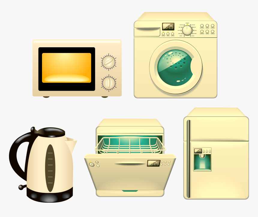Fridge Vector Home Appliance - Household Appliances, HD Png Download, Free Download