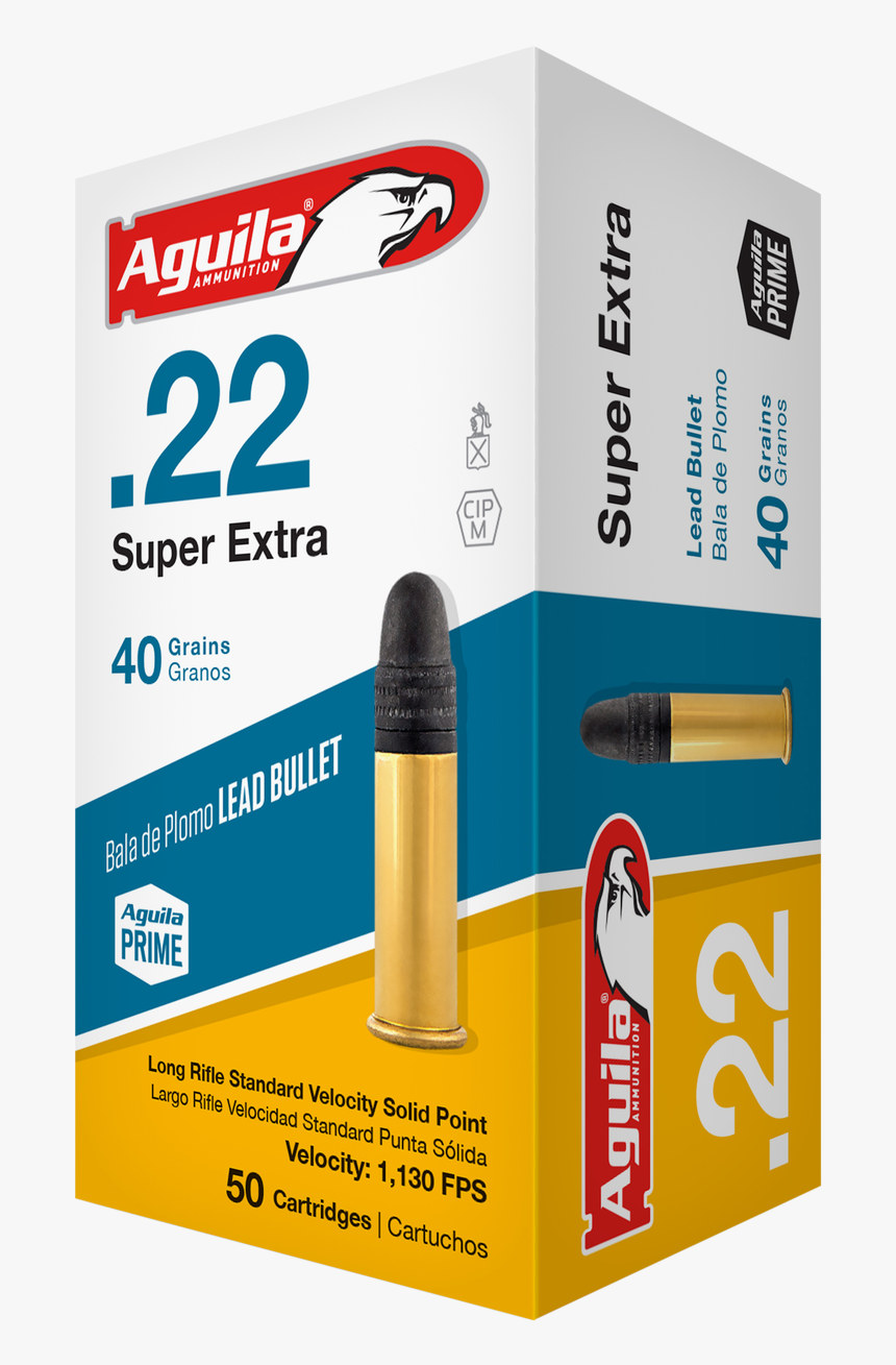 Aguila 22lr Ammunition Superextra 1b222332 Standard - .22 Long Rifle, HD Png Download, Free Download