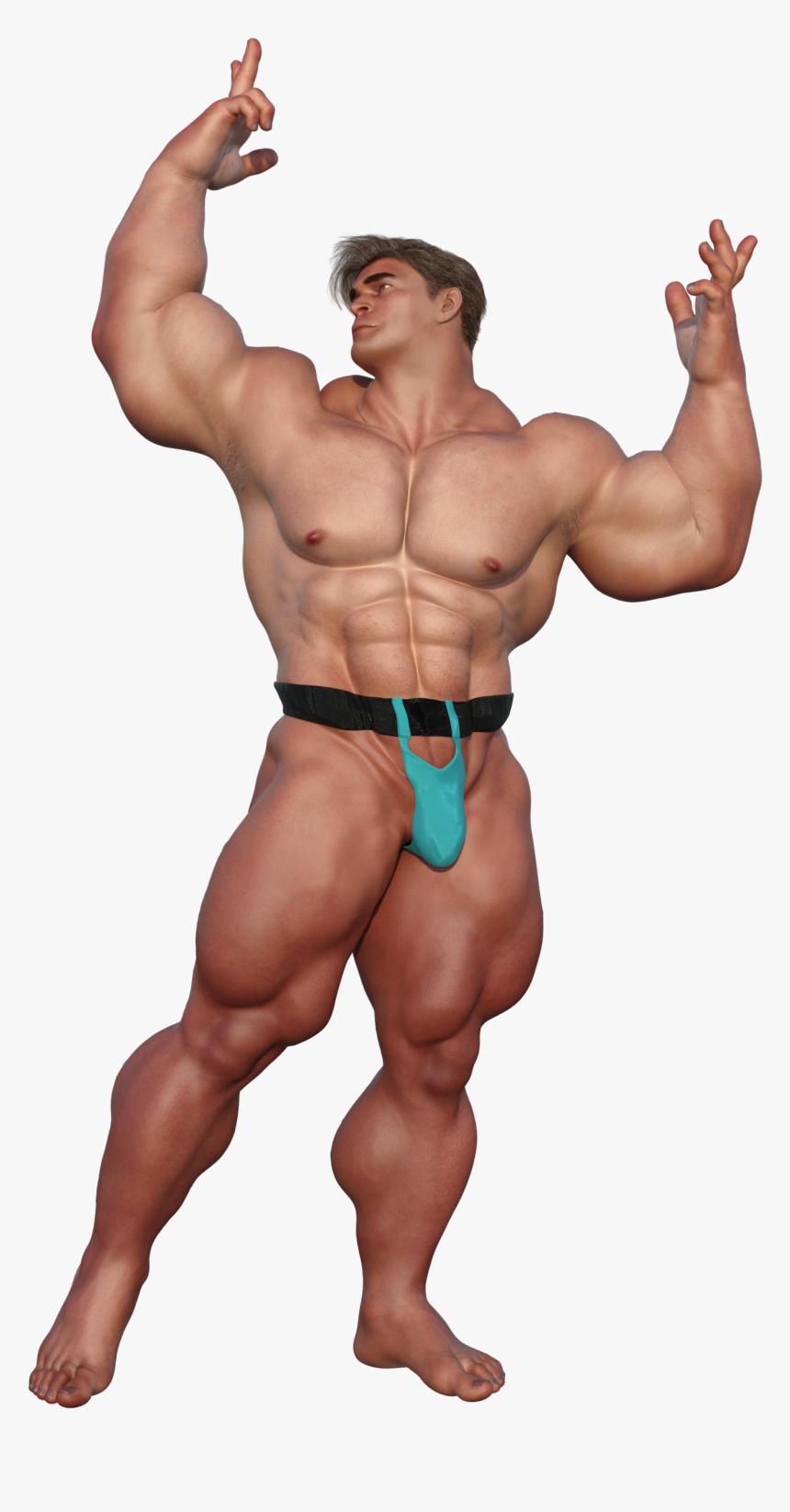 Transparent Bodybuilding Png - Body Builder 3d Model, Png Download, Free Download