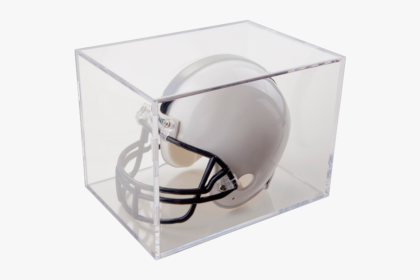 Case Of 8 Uv Protected Ball Qube Mini Helmet Display - Acrylic Football Helmet Display Case, HD Png Download, Free Download