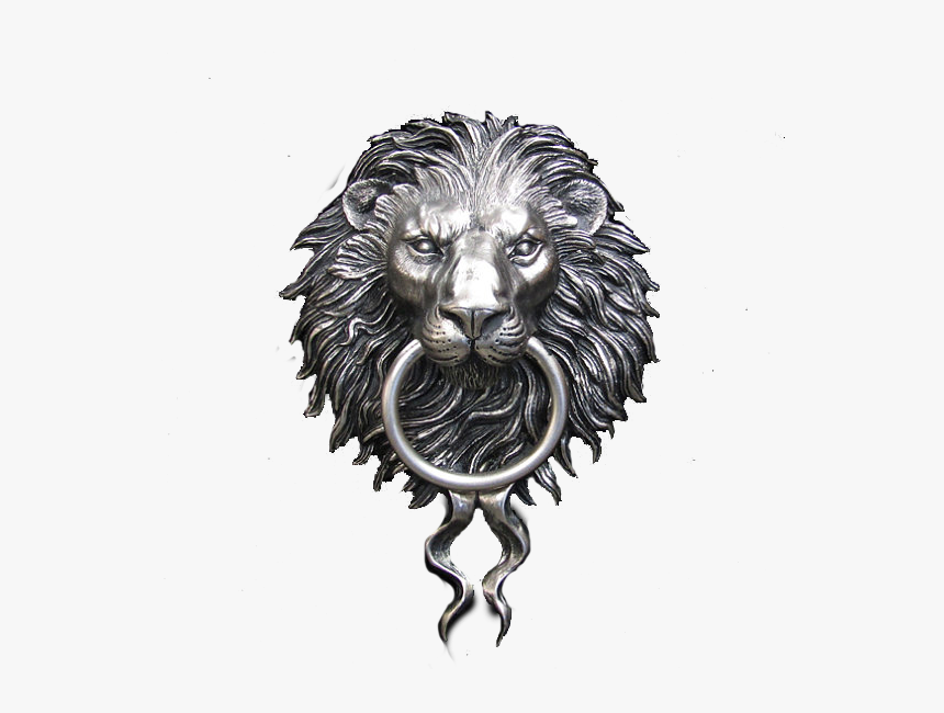 Nickel Plated Lion Head - Lion Head Door Knocker Vector, HD Png Download, Free Download