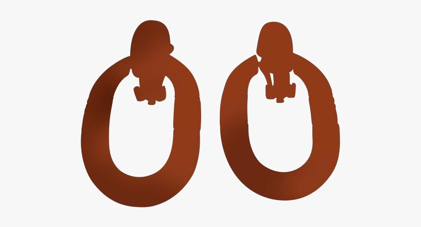 Door Knocker Earrings Png Download - Silhouette, Transparent Png, Free Download