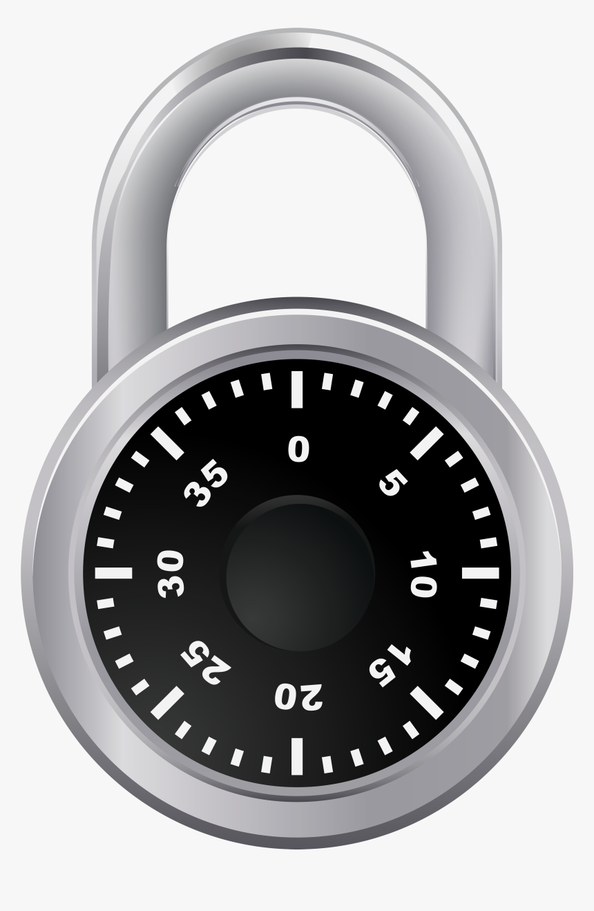 Modern Lock Png Clip Art - Combination Lock, Transparent Png, Free Download