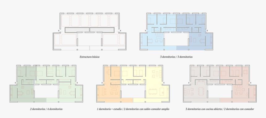 Plan View Of The Interior Versatility Of The Housing - Floor Plan, HD Png Download, Free Download