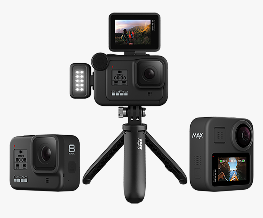 Camera, Lights, Action Gopro Introduce Hero8 Black - Gopro Hero 8 Black, HD Png Download, Free Download