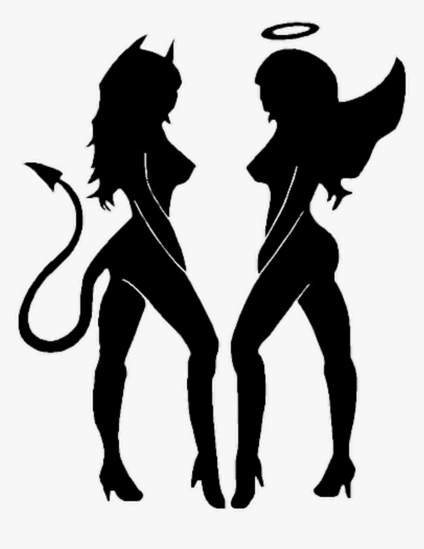 Notmine Angel Demon Devil Sexy - Devil And Angel Girls, HD Png Download, Free Download