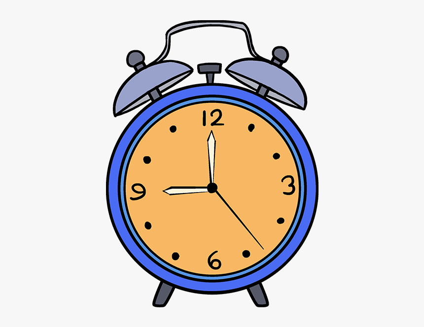 How To Draw Alarm Clock - Alarm Clock Drawing Png, Transparent Png