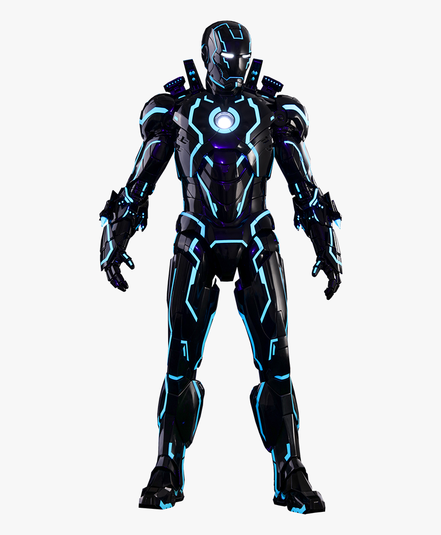 Neon Png -hot Toys Neon Tech Iron Man Mark Iv Sixth - Ironman Neon Tech Hot Toys, Transparent Png, Free Download