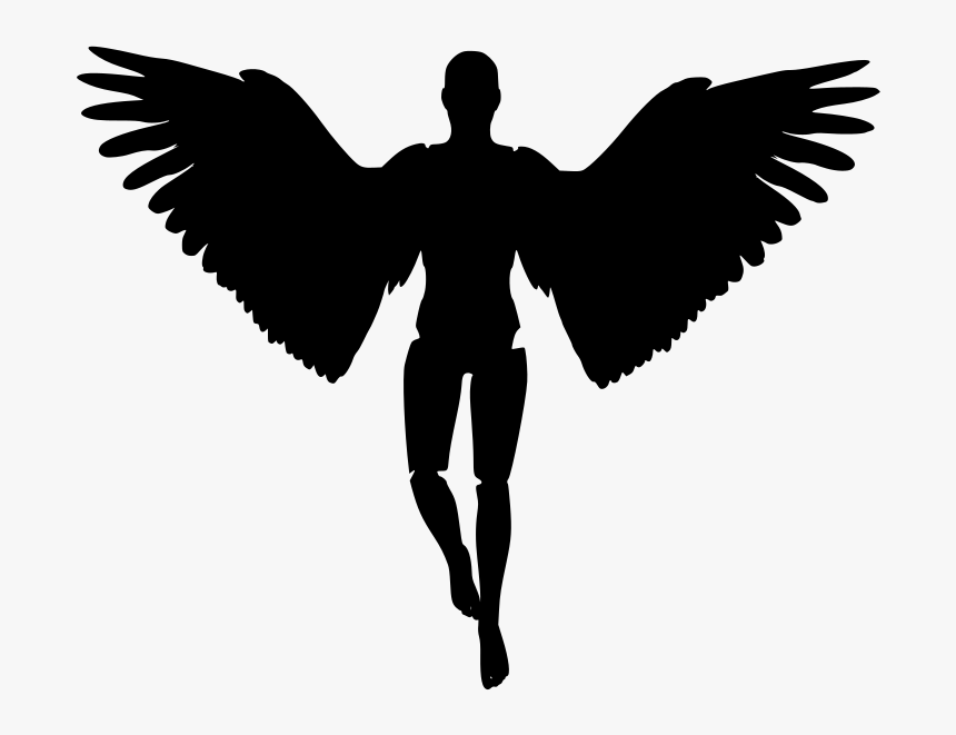 Transparent Christian Angel Clipart - Male Angel Silhouette, HD Png Download, Free Download