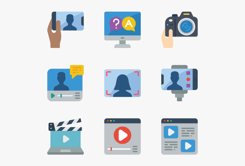 Icons Free Vector Video - Vlog Vector Png, Transparent Png, Free Download