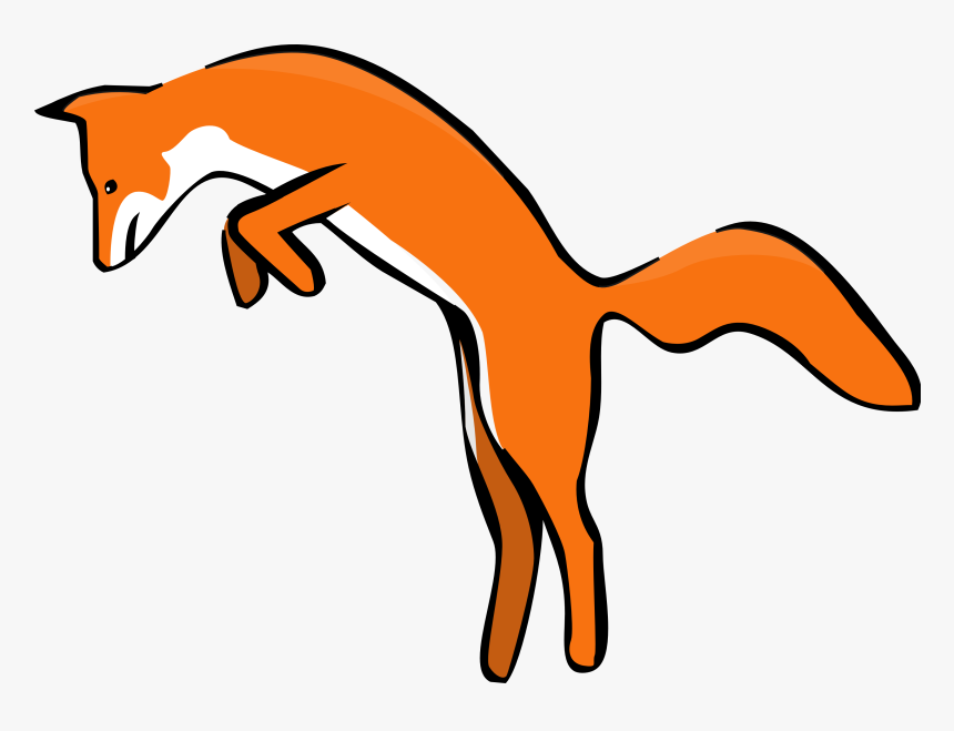 None - Jumping Fox Clipart, HD Png Download, Free Download