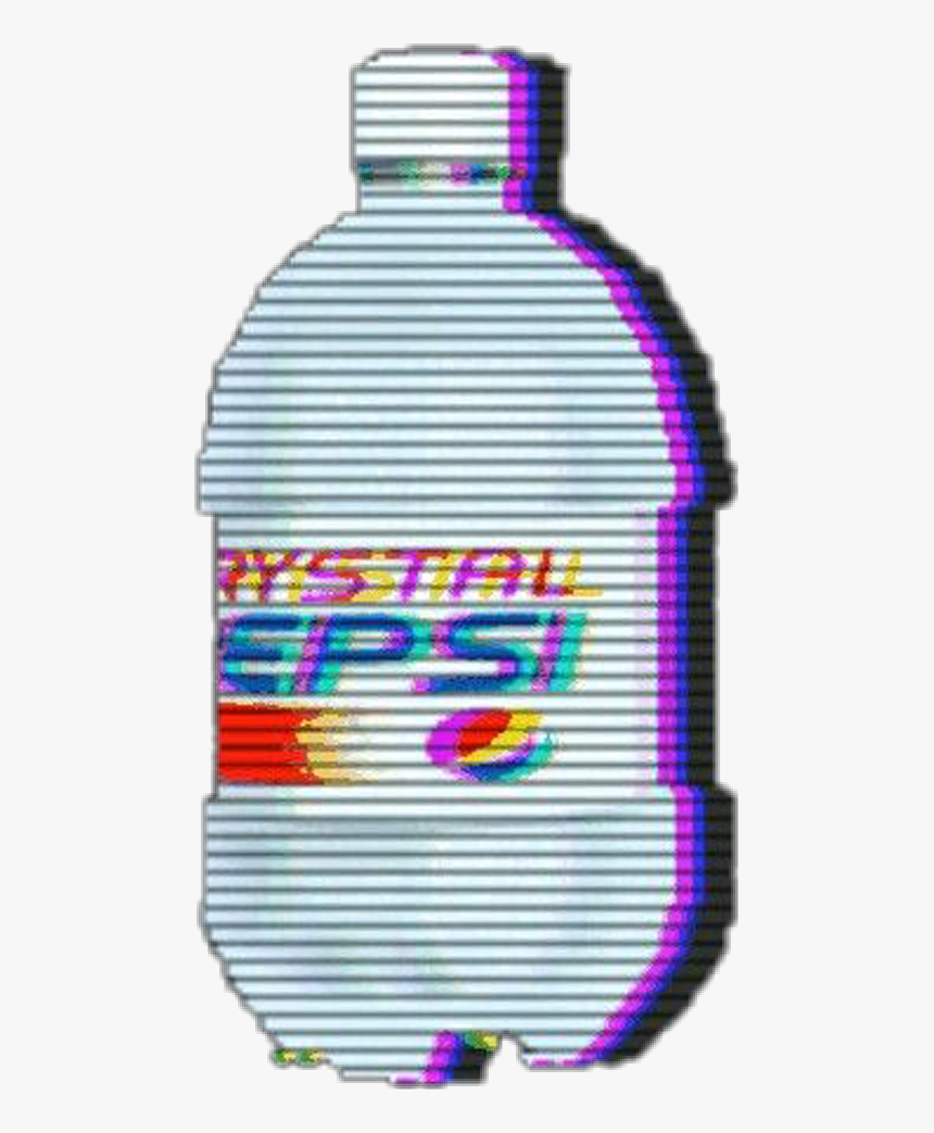 #botella #pepsi #glitch #tumblr #glitchplease #glitchart - Water Bottle, HD Png Download, Free Download