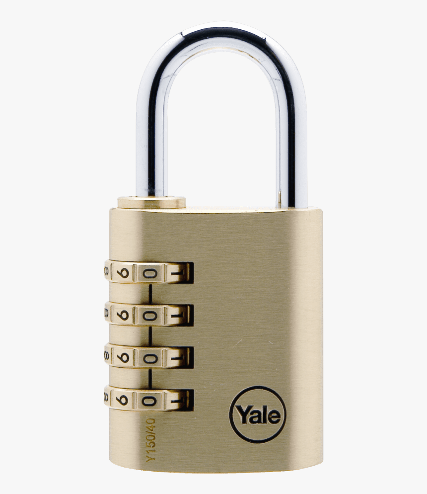Yale 150 Brass Open Shackle Combination Padlock - Yale Y150 40, HD Png Download, Free Download