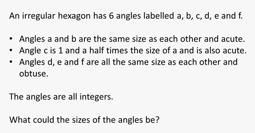 Angles In A Hexagon Problem Solving - Iron, HD Png Download, Free Download