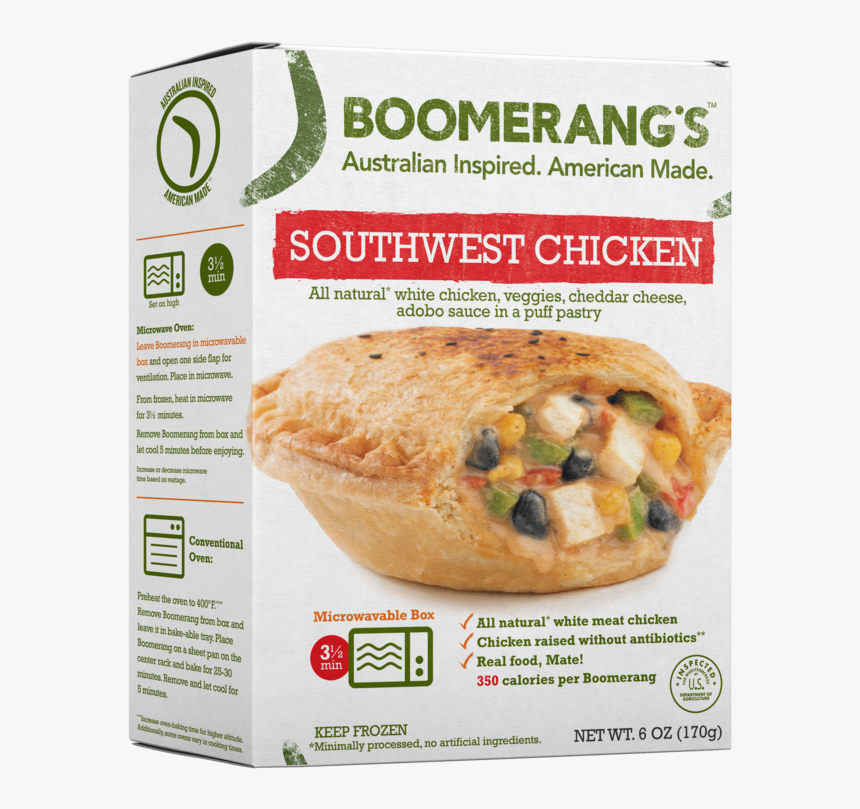 Southwest Chicken Left Side - Boomerang Pot Pie Chicken, HD Png Download, Free Download