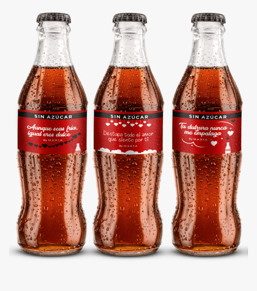 Botellas De Coca-cola Por San Valentín - Zero Azucar Coca Cola, HD Png Download, Free Download