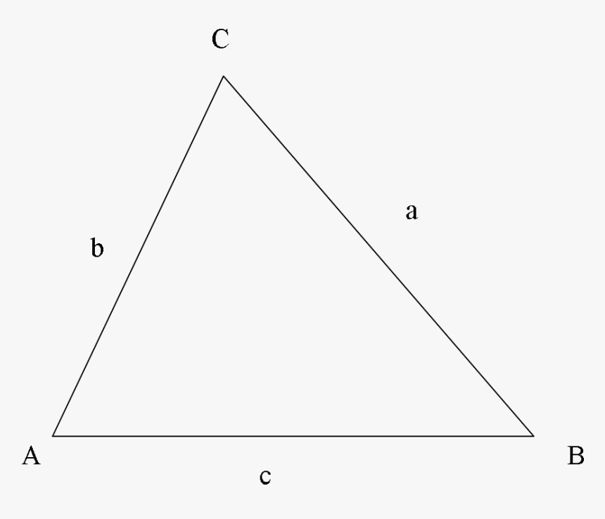 Triangle Abc With Sides A B C 2 - Sides Of A Triangle Abc, HD Png Download, Free Download