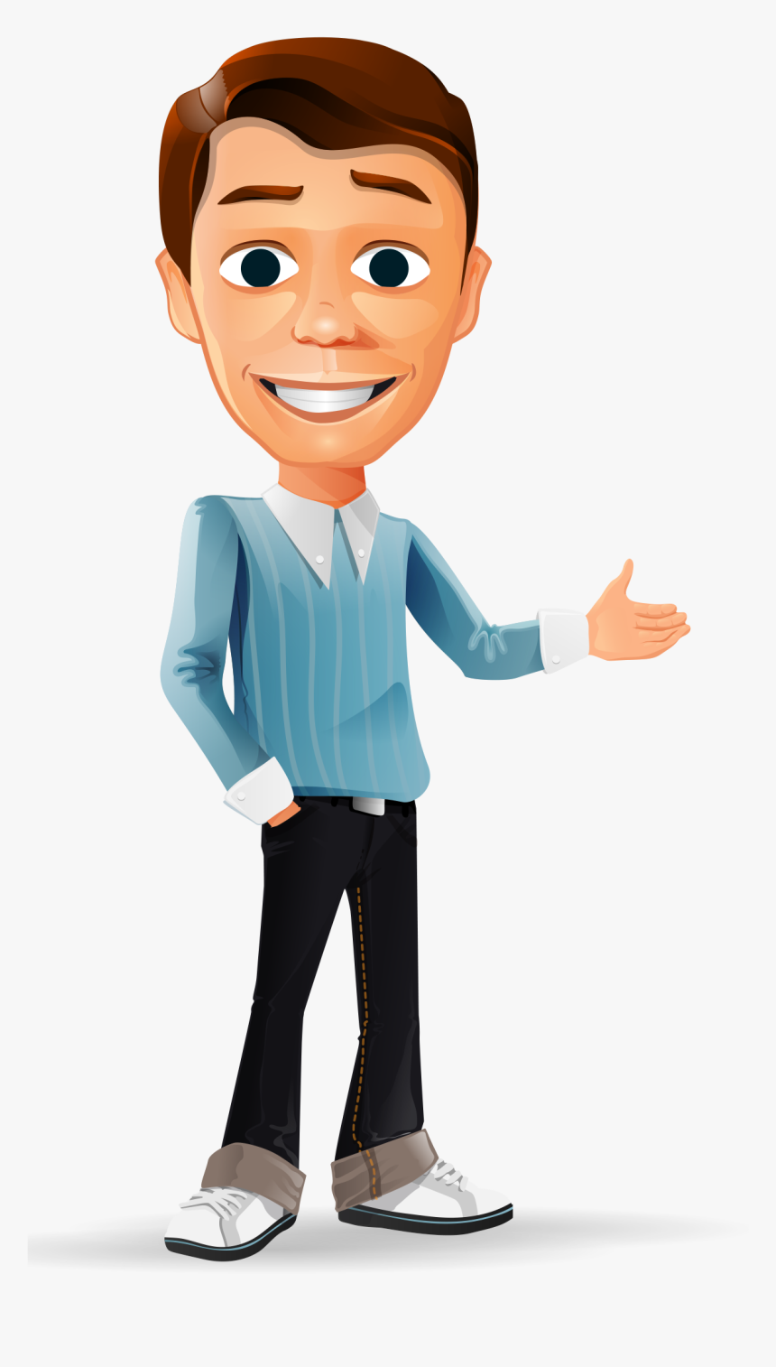 Jpg Free Library Welcome Businessman Vector Character - People Animation Png, Transparent Png, Free Download