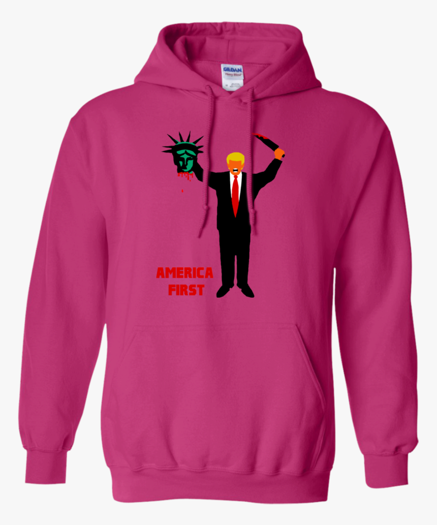 Trump Holding Statue Of Liberty Head America First - Best Friend Gay Hoodies, HD Png Download, Free Download