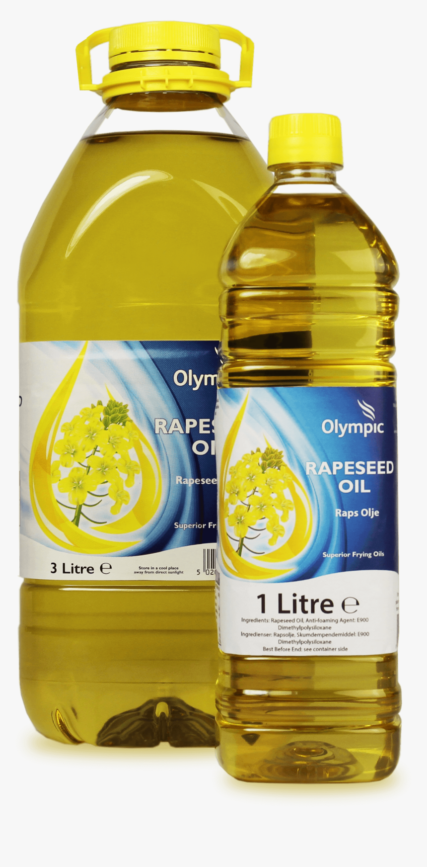 Olympic Rapeseed Oil 3l - Plastic Bottle, HD Png Download, Free Download
