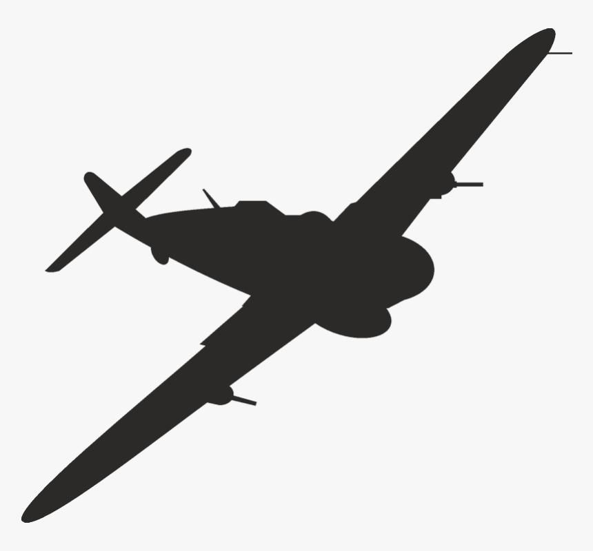 Supermarine Spitfire Airplane Warbird Bomber Clip Art - Bomber Jet Silhouette Transparent, HD Png Download, Free Download