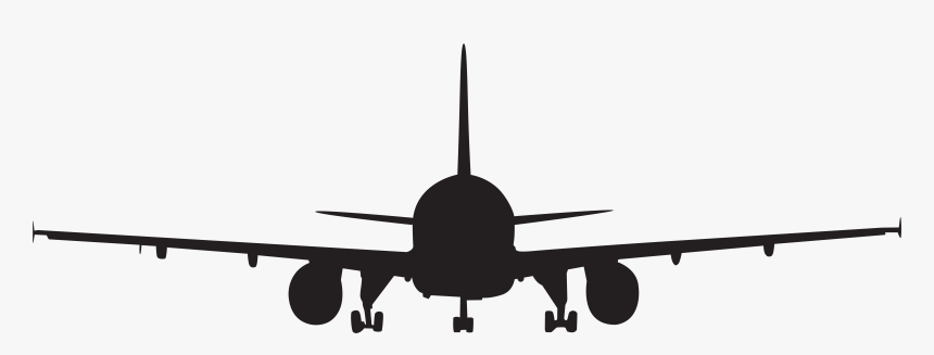Airplane Silhouette Clip Art - Silhouette Transparent Background Airplane Clipart, HD Png Download, Free Download