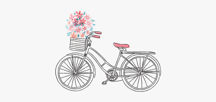 #aesthetic #vintage #bicycle #bike #flower #cute #drawing - Vector Vintage Bicycle Png, Transparent Png, Free Download