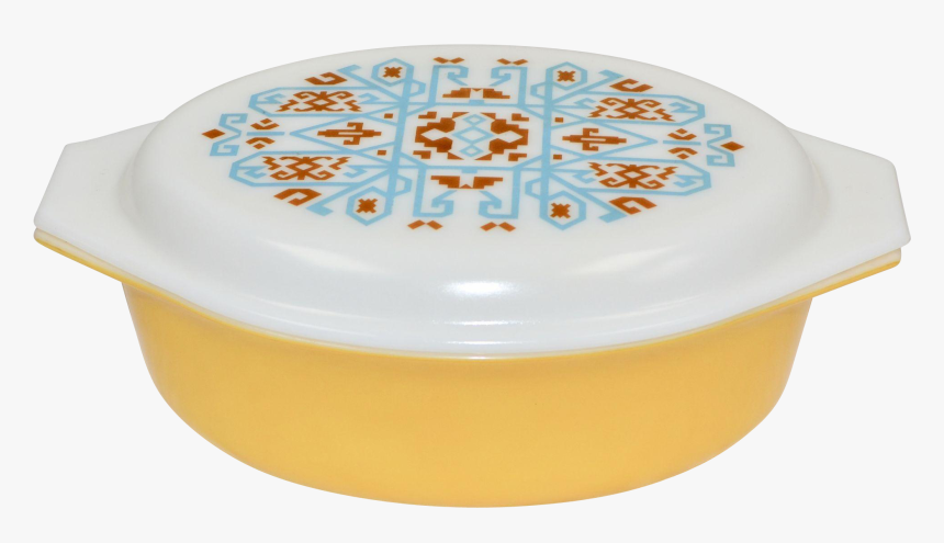1970s Pyrex Navajo Yellow Gold Casserole Dish With - Circle, HD Png Download, Free Download